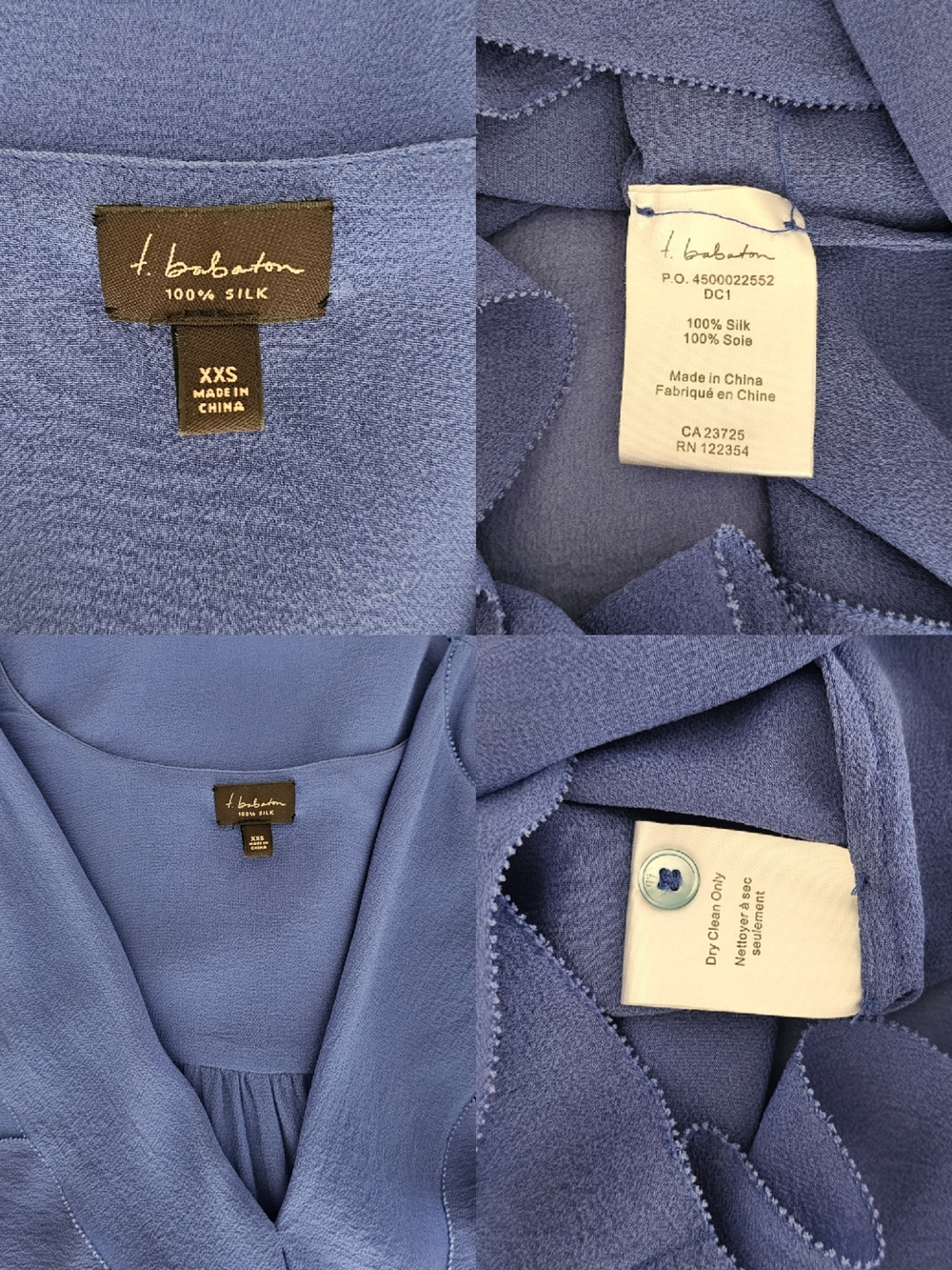 Aritzia Babaton Blue Silk Finley Blouse - Picture 14 of 16